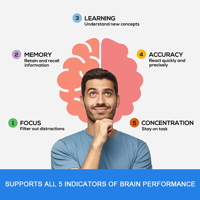 BBEEAAUU 100mg Phosphatidylserine Capsule for Memory and Focus Smarter Brain Health Nootropics Supplement Oasis Select