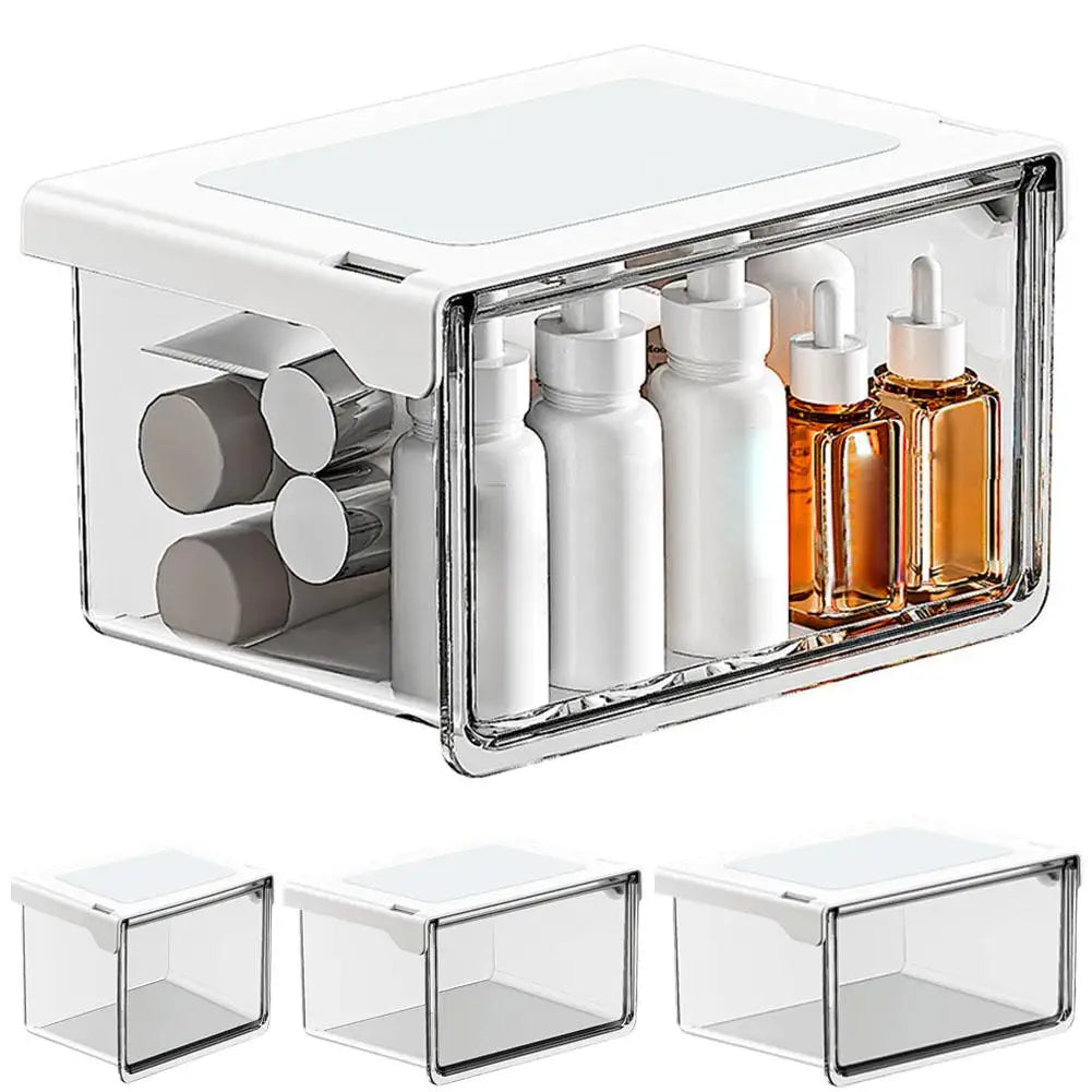 Self-Adhesive Under-Desk Drawer Storage Box – S/M/L Clear