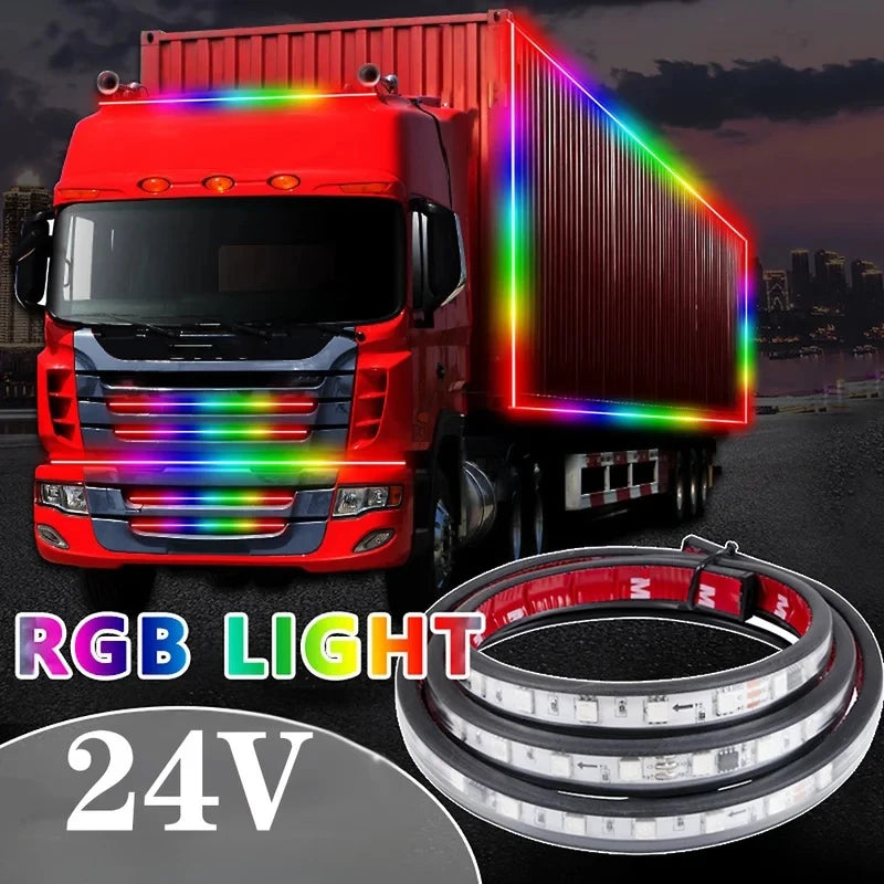 24V RGB LED Strip Lights for Trucks – Ambient Lighting Kit
