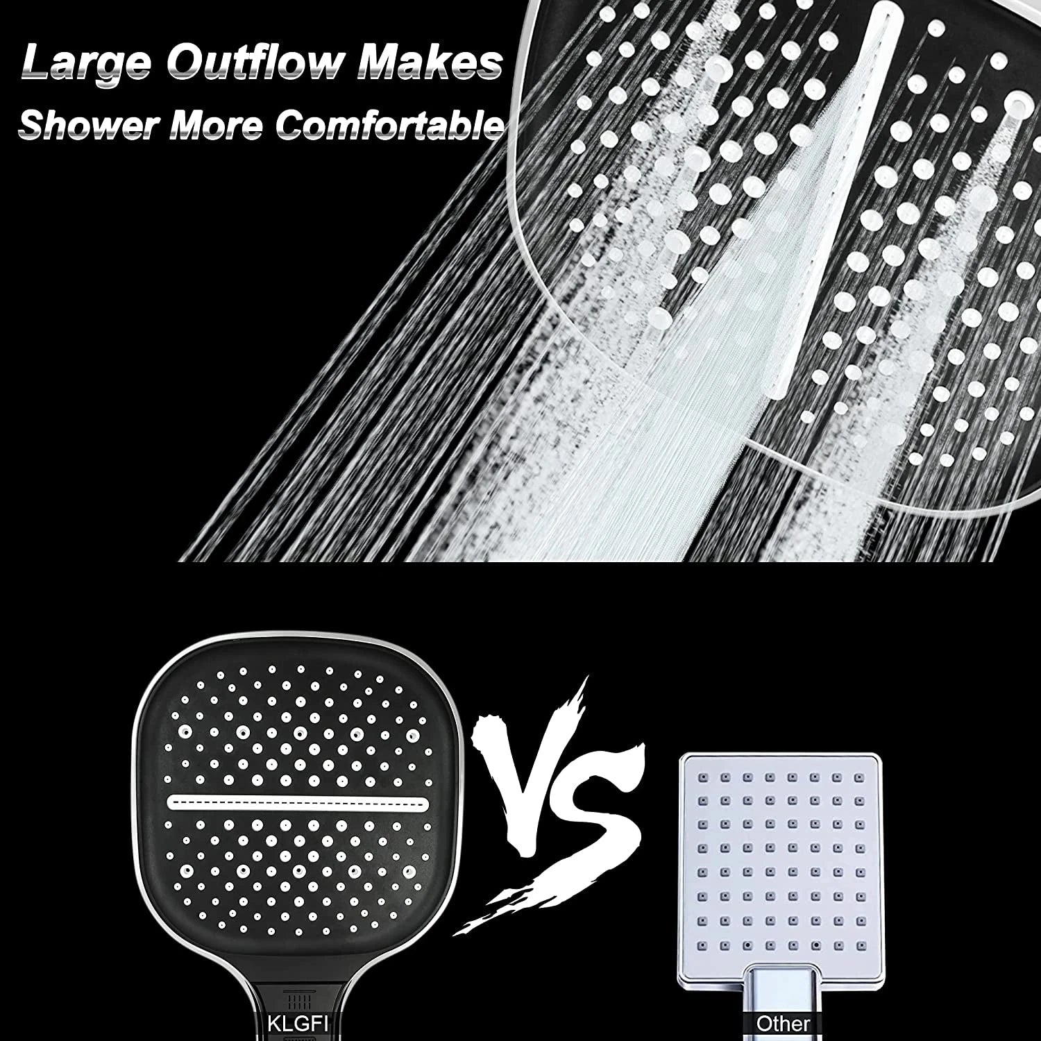 Large Shower Head 7 Modes Adjustable Shower Head Bathroom High-pressure Water-saving Shower Mixer Nozzles Bathroom Accessories Oasis Select