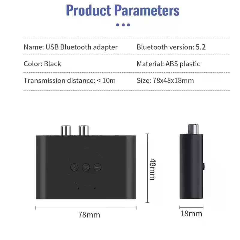 Bluetooth 5.3 Receiver Transmitter U Disk 3.5mm AUX Jack Stereo Music Wireless Audio Adapter For Car Kit Speaker TV Oasis Select