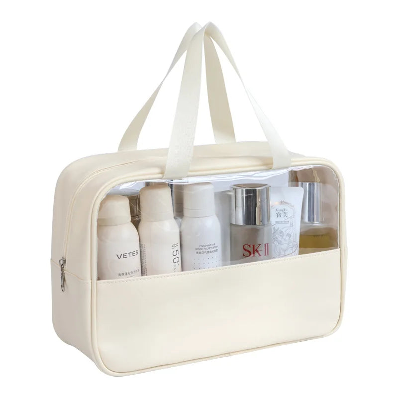 Portable Travel Cosmetic Bag Women Transparent Makeup Bag Large-Capacity Bath Wash Bags Multifunction Waterproof Storage Case Oasis Select