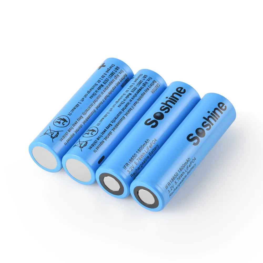 Soshine 3.2V LiFePO4 Rechargeable Batteries – All Sizes