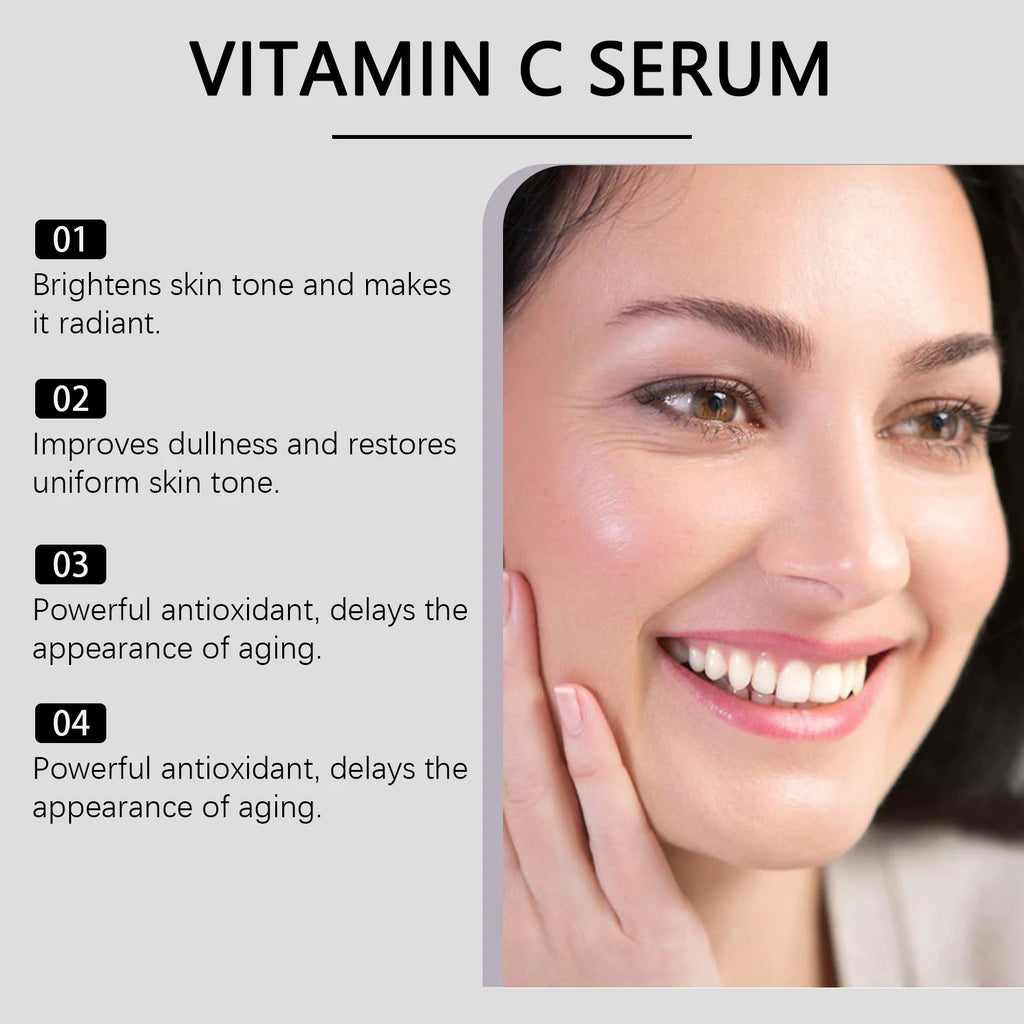 1PC Vitamin C Facial Serum Effectively Improves Dullness Lightens Spots and Reduces Skin Imperfections Oasis Select