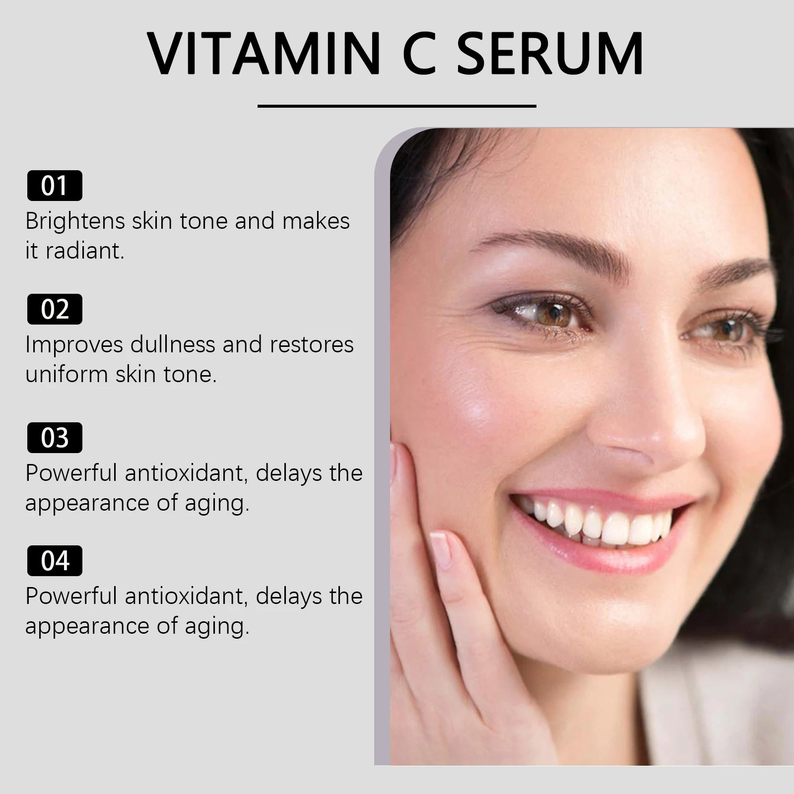 1PC Vitamin C Facial Serum Effectively Improves Dullness Lightens Spots and Reduces Skin Imperfections Oasis Select