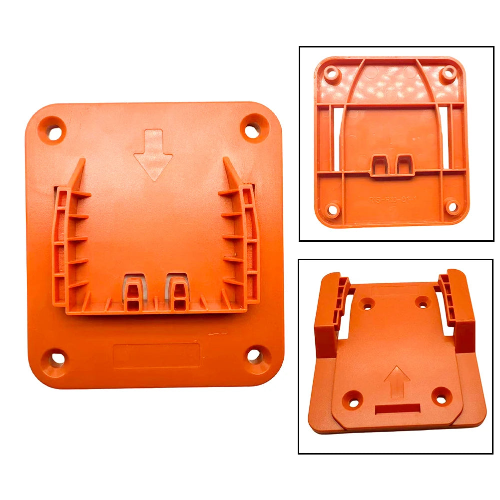 Yellow Plastic Battery And Tool Hanger For Ridgid For AEG 18V Drill Storage Rack Organizer Garage Workshop Accessories Oasis Select