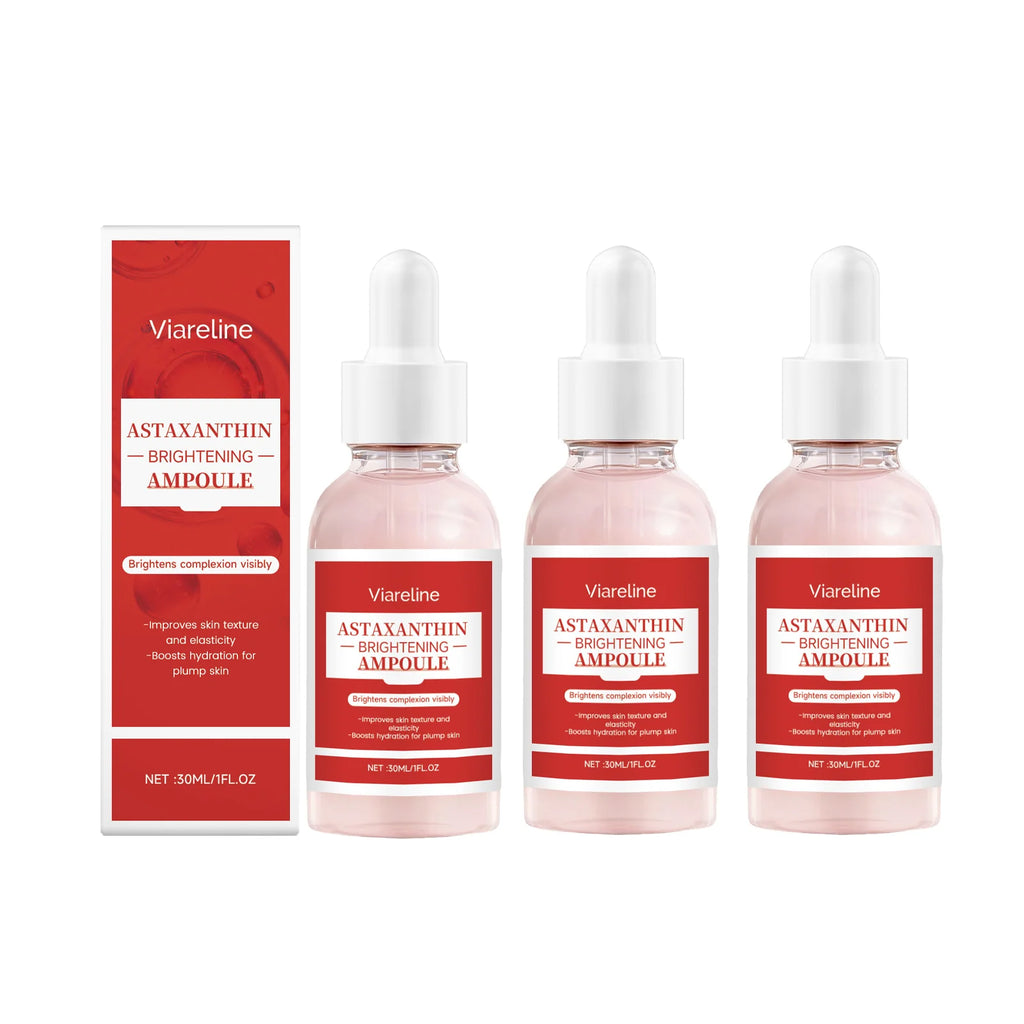 Astaxanthin Serum Hydrating Facial Moisturizing Essence Firming Brightening Lightweight Fast Absorbing All Skin Types Oasis Select 3pcs