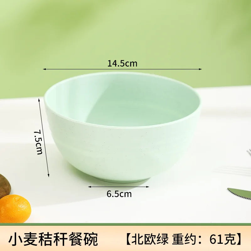 12/6pcs 26oz Plastic Dinner Bowl Set, for Home Kitchen Restaurant Cafeteria, Microwave Safe, Salad Soup Rice Ramen Snacks Bowl Oasis Select Green 12Pcs