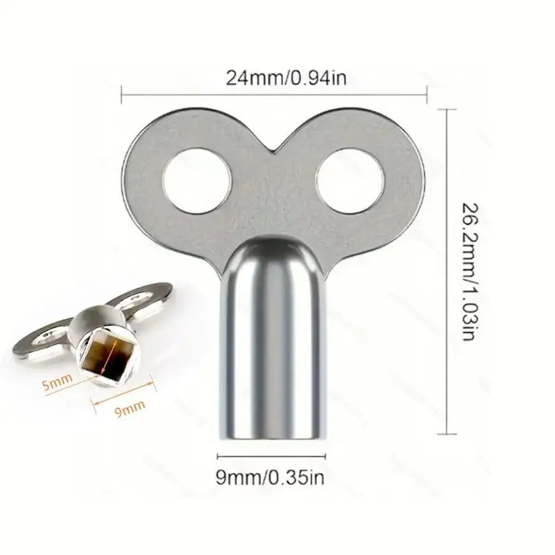 2-Pack Zinc Alloy Radiator Bleed Key – 5×5mm EU Square Valve