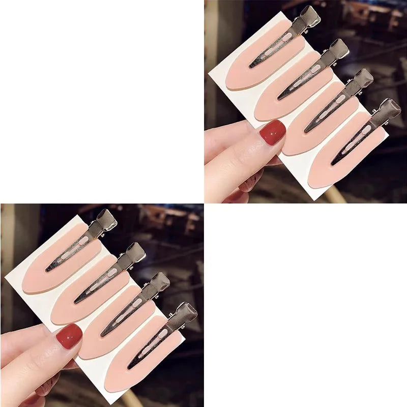 4 8 No Bend Seamless Hair Clips Side Bangs Barrette Makeup Washing