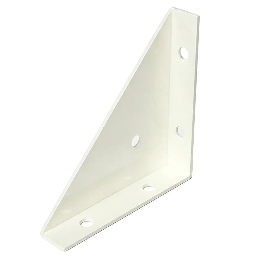 Thickened 90 Degree Three Sided Corner Bracket Multi Hole Triangular Joint Connector For Furniture Cabinet Table Repair Oasis Select Beige-L