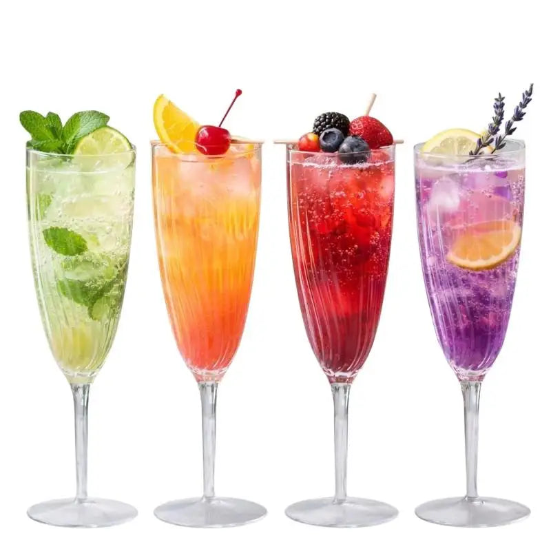 Unbreakable Plastic Champagne Goblets | Vintage Cut Wine Glass