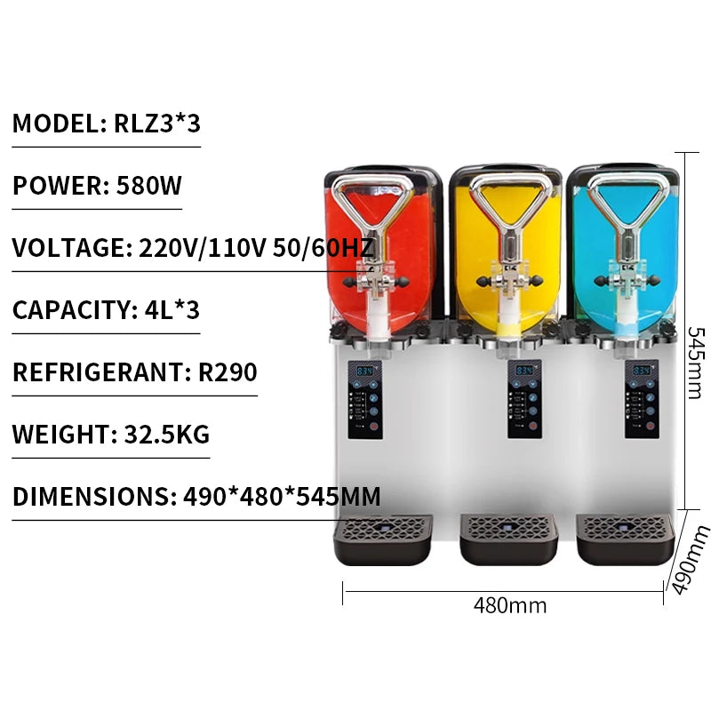 Commercial Slush Machine – 1, 2 & 3 Cylinder Frozen Drink Maker