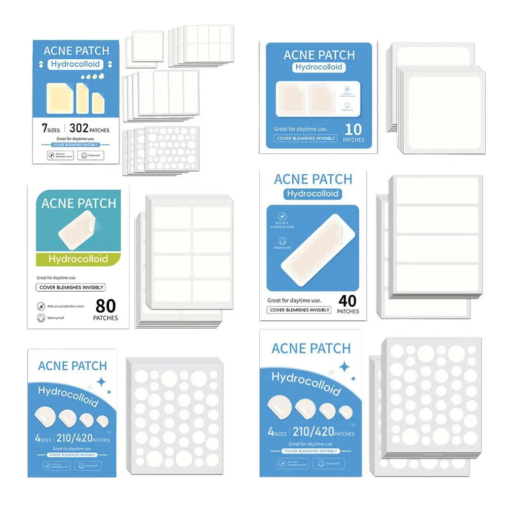 Mixed Sizes Hydrocolloid Pimple Patches Large Hydrocolloid Pimple Patches Invisible Acne Circle Stickers for Zits, Spots, Pimple Oasis Select