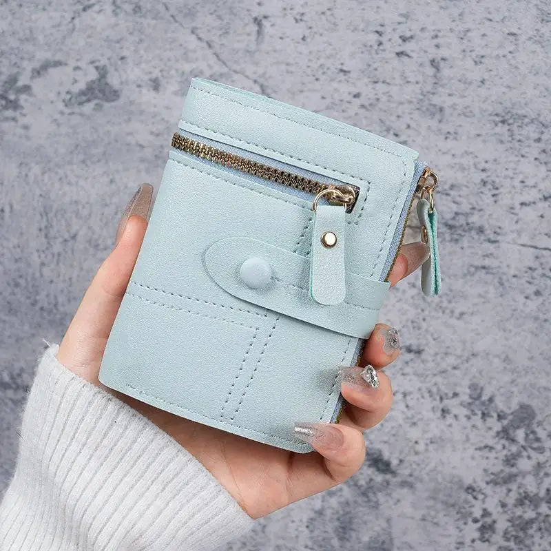 Slim PU Leather Women's Wallet – Zipper Coin Pocket & Card Slots Women's Slim Wallet Oasis Select A7
