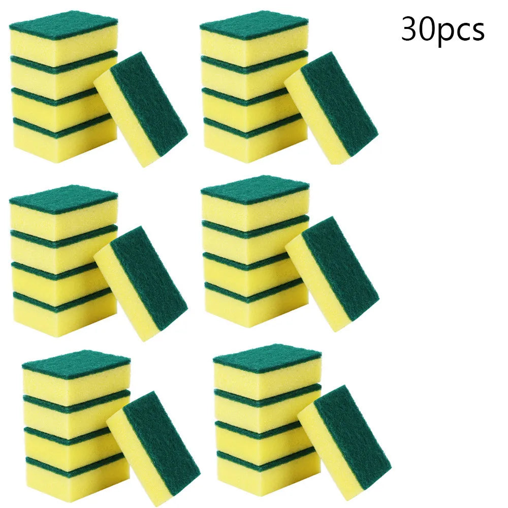 20/30pcs Dishwashing Sponge Kitchen Nano Emery Magic Clean Rub Pot Rust Focal Stains Sponge Removing Kit Cleaning Brush Sponges Oasis Select