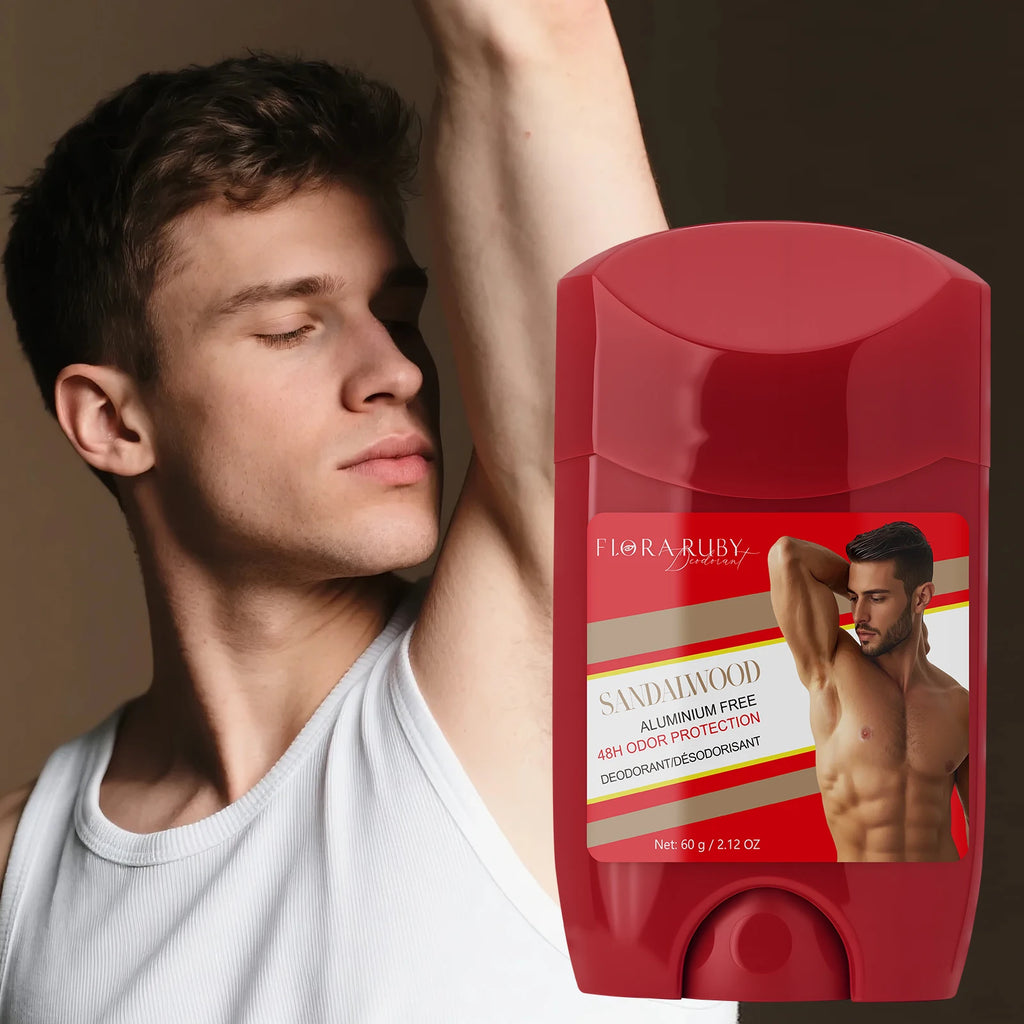 FLORA RUBY Deodorant Men，Body Odor RemoveCream，Aluminum Free，High Endurance，Sweat Defense And Odor Protection，Portable Oasis Select