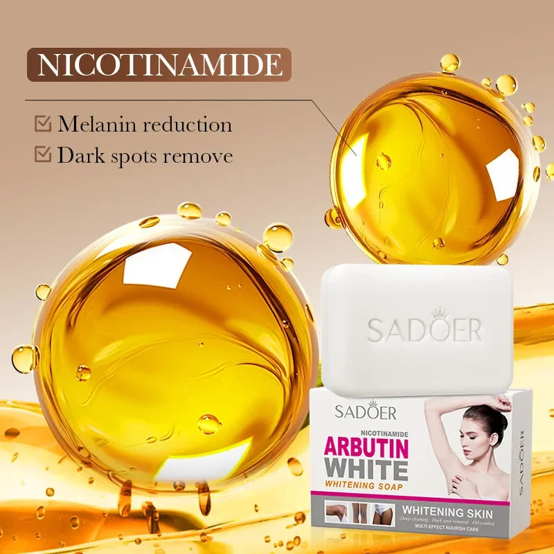 Sadoer Niacinamide Arbutin Brightening Facial Soap | Face & Body Brightening Facial Soap Oasis Select