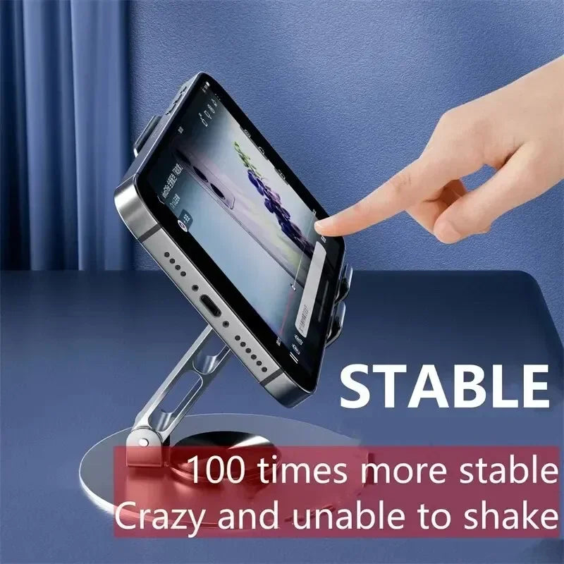 Adjustable Folding 720° Rotating Aluminum Alloy Tablet Holder Portable Stand for iPad Mobile Phone Desktop Live Mount Oasis Select