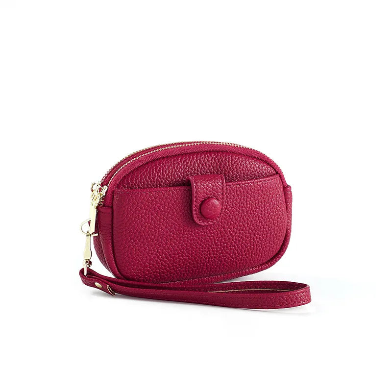1pc New Mini Wallet for Women Large Capacity Double Zipper Storage Bag Multi Functional Small Wallet Oasis Select