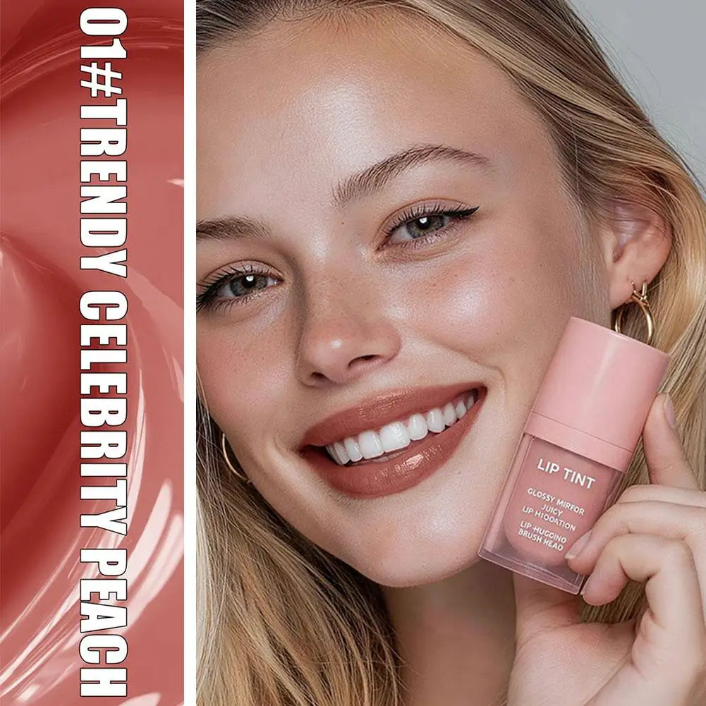 6 Colors Glossy Mirror Juicy Lip Tint Waterproof Non-stick Cup Long Lasting Moisturizing Lipstick High Shiny Lip Gloss Cosmetics Oasis Select