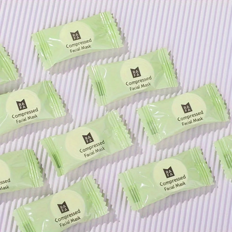 50pcs Compression Facial Mask Paper, Non-woven Moisturizing Wet Compress Mask, Disposable Compressed Mask. Oasis Select