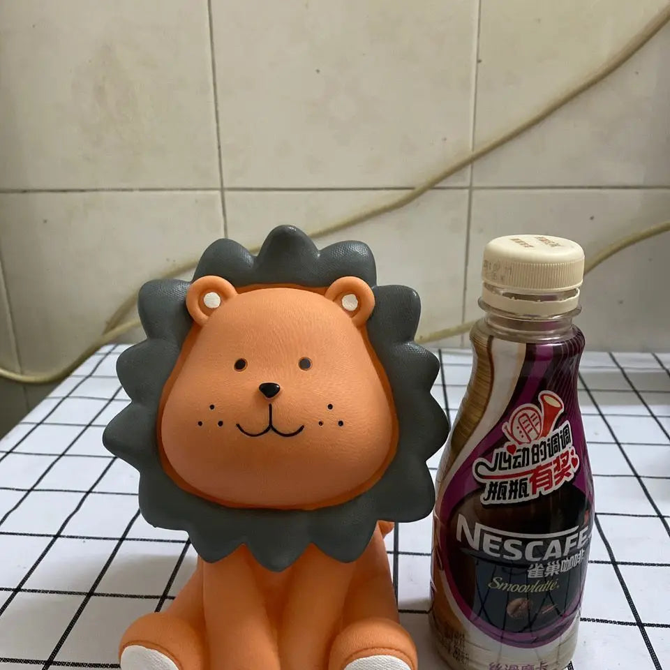 Lion Piggy Bank Cute Piggy Bank Living Room Decoration Cartoon Piggy Bank Anti-drop Oasis Select