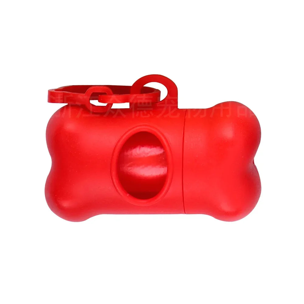 1/3pc Bone Shaped Bag Dispenser Disposable Pet Dog Waste Bag Holder Plastic Garbage Bag Case Carrier Disposal Poop Bag Dispenser Oasis Select red