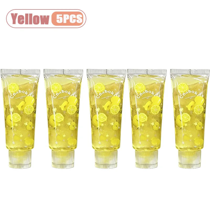 1-10PCS Toothpaste Tube Soft Gel Squishy Slow Rising Stress Relief for Adult Fidget Sensory Decompression Cute Pocket Gadget Oasis Select Yellow-5PCS