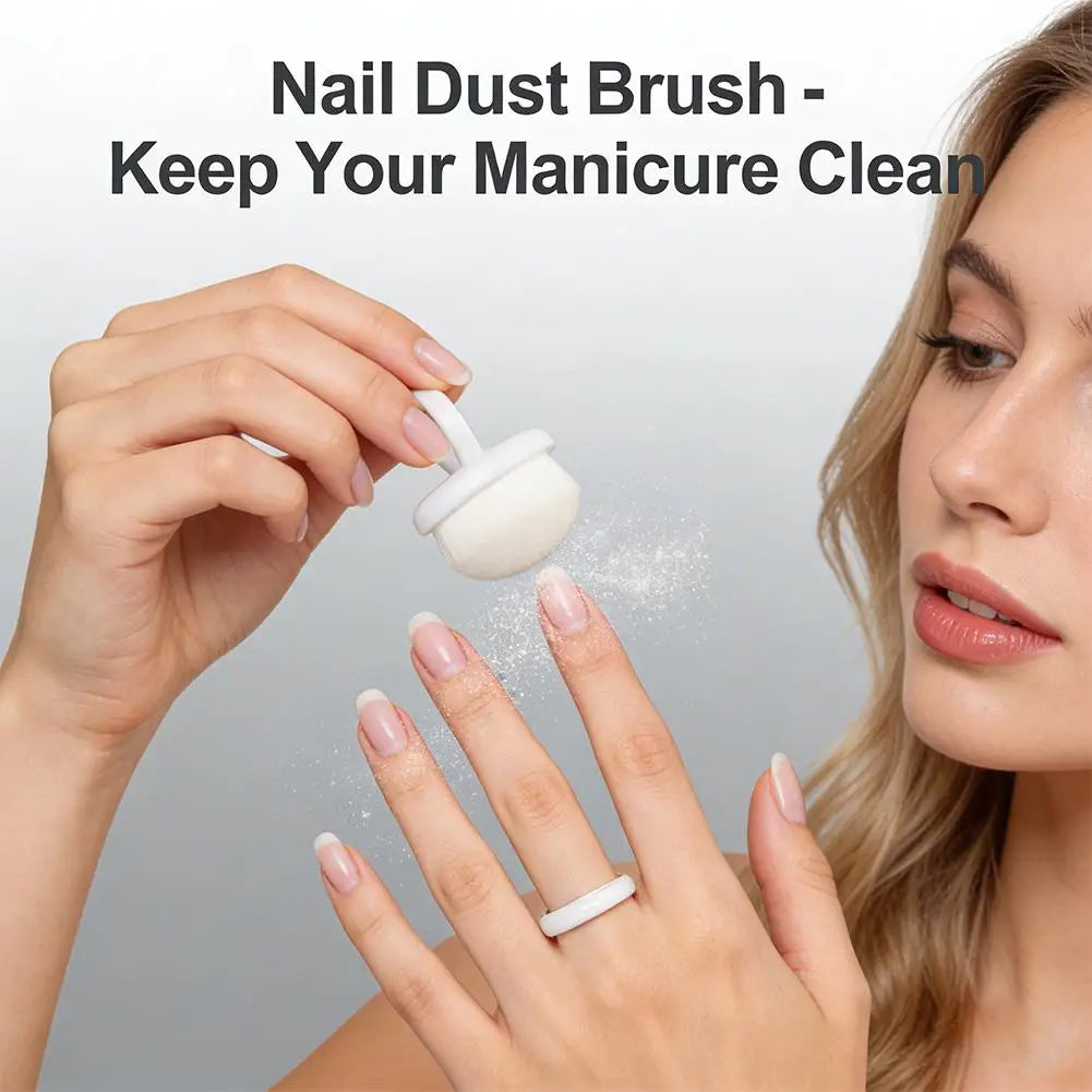 4-Pack Ring Nail Dust Brushes – Soft Manicure Cleaning Set Nail Cleaning Brush Oasis Select