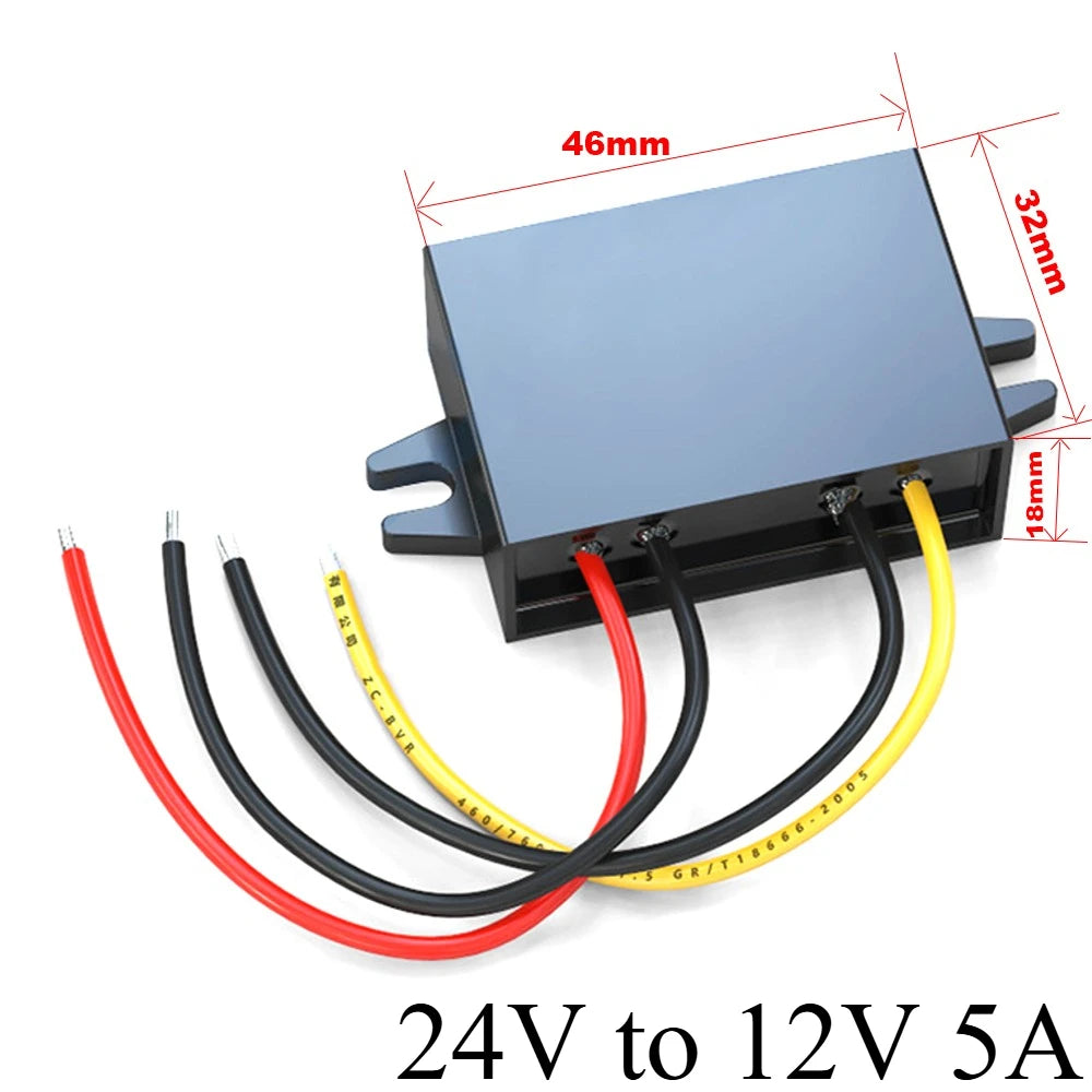 24V to 12V 60A-3A 24 Volt to 12 Volt Buck Voltage Regulator Step Down Power Converter DC DC Converter Buck Module for Cars Solar Oasis Select 24V to 12V 5A DC24V DC12V