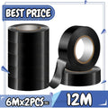 Electrical Insulating Tape Black Electrical Tapes Flame Retardant Strong Adhesive Wire Harness Tape for Electrical Wiring Tape Oasis Select 12M(2roll)