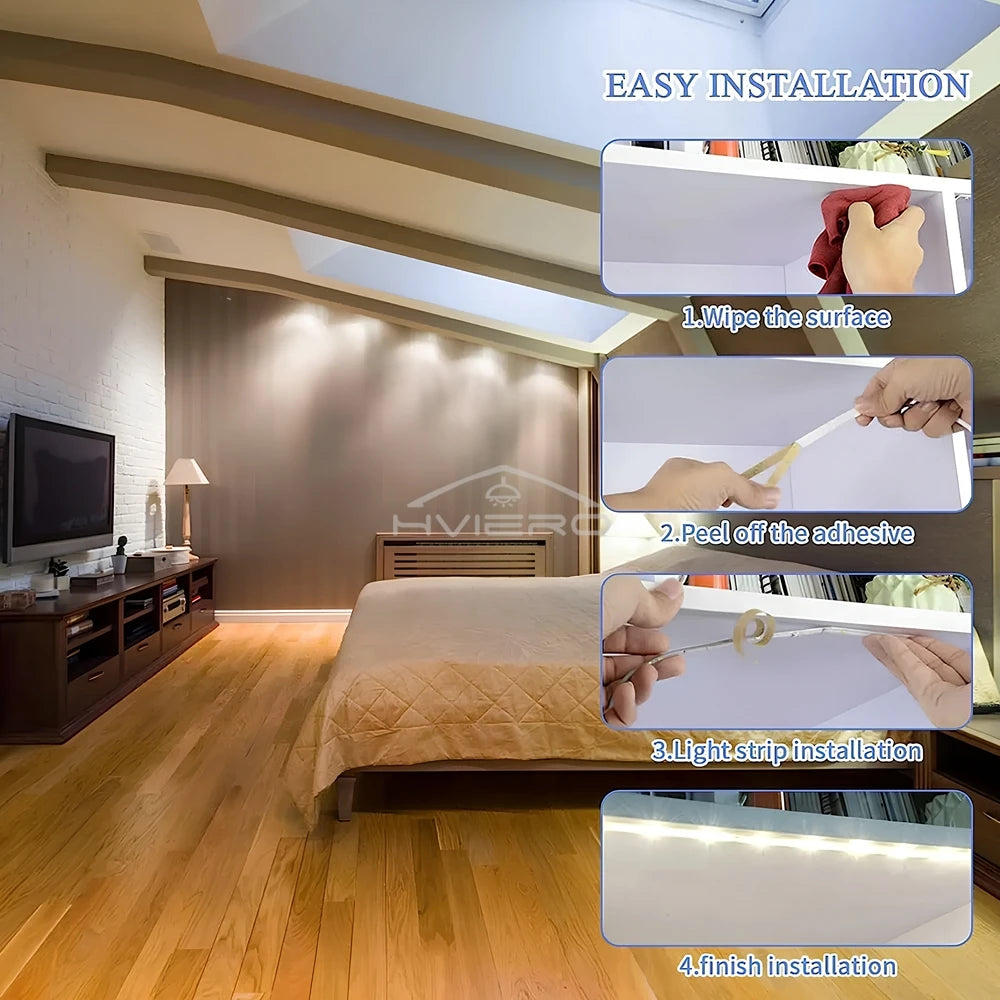 USB 5V Festival Party Bedroom BackLight Lamps LED Light Strips Home Decorations 1/2/3/4/5M 2835 Decoration Lighting Ribbon Lamp Oasis Select