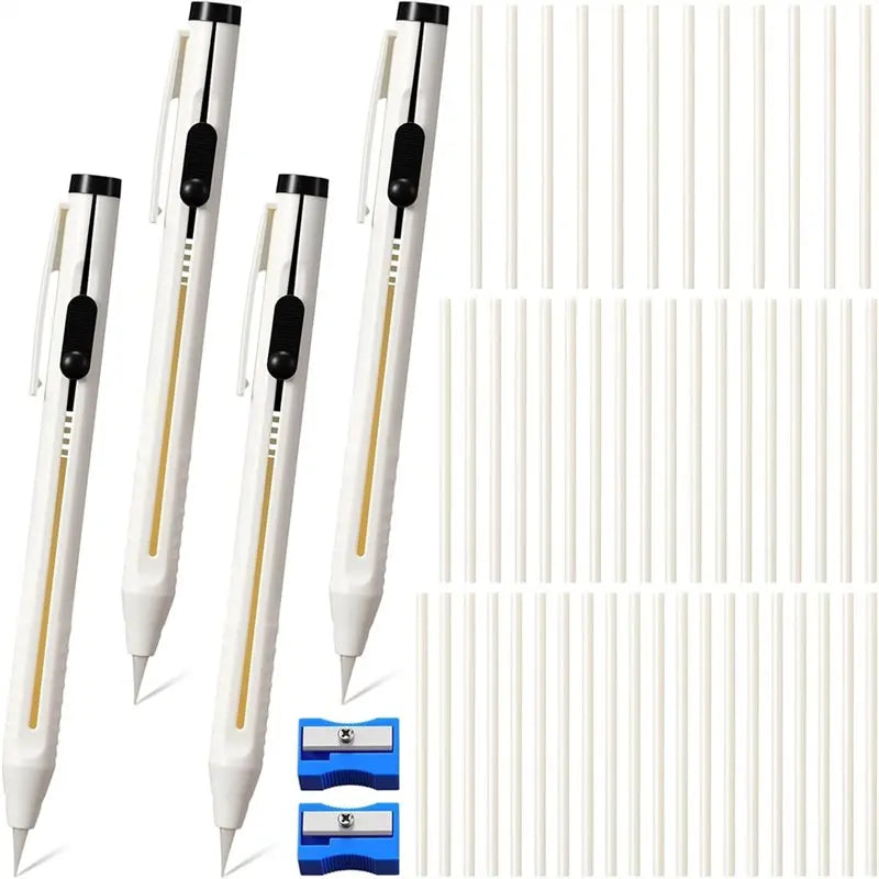 2026-WISH White Chalk Pencil(56Pcs) Tailors Fabric Chalk Pencil Set With Refills For Quilting, For Sewing Dressmaking DIY Crafts Oasis Select White