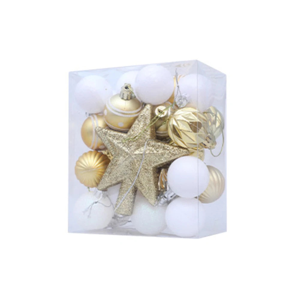 31PCS Christmas Ball Tree Ornament Set Plastic Glitter Christmas Balls For Your Christmas Tree For Effortless Decoration Oasis Select