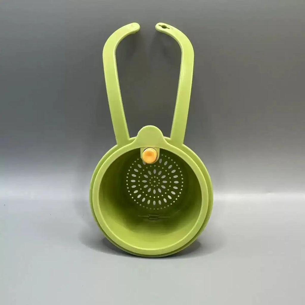 Press-Type Drain Basket: Food Strainer & Sink Organizer, Multi-Functional for Kitchen & Bathroom Use Oasis Select green Other