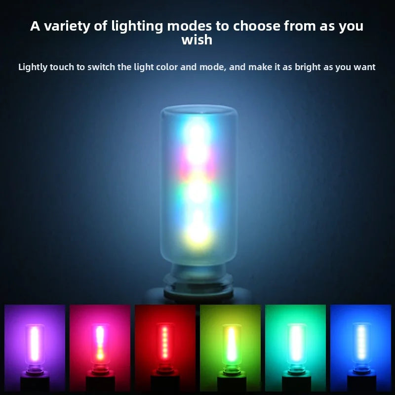 USB LED Filament Atmosphere Night Light | Touch Control Glass Lamp