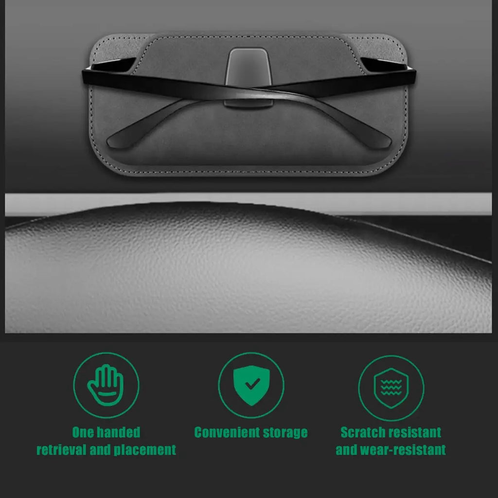 Car Sun Visor Sunglasses Holder – Magnetic Clip & Organizer