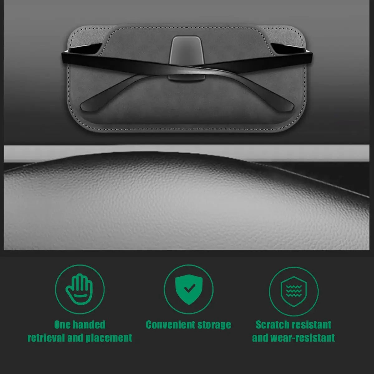 Car Sun Visor Sunglasses Holder – Magnetic Clip & Organizer