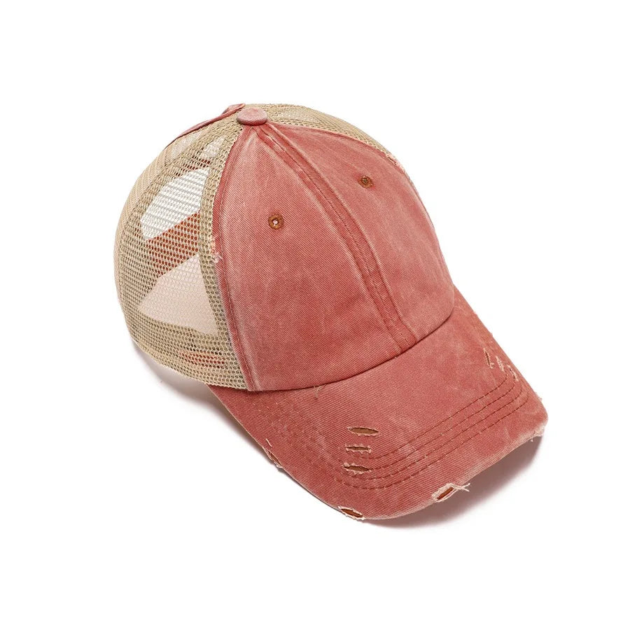 Quick drying hat, worn-out hole hat, back opening hat, ponytail hat, adult baseball cap, breathable and sun resistant Oasis Select 6 Adjustable