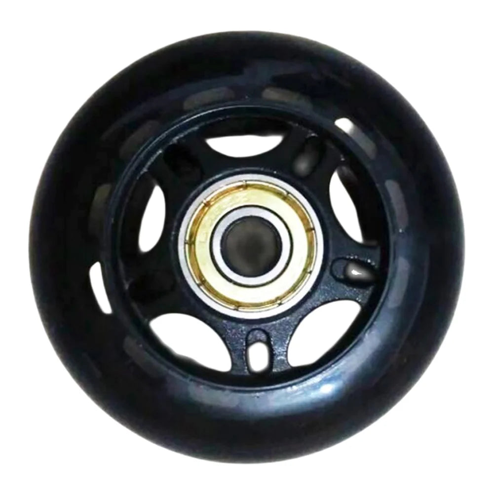 Black PU Rubber Single Row Inline Skate Wheels 72mm 76mm 80mm 84mm For Roller Skates Scooters Luggage Replacement Parts Oasis Select