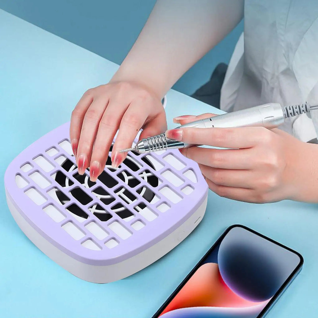 Nail Vacuum Dust Collector Low Noise Nail Fan Dust Collector Powerful Suction Cleaner Manicure Tools for Beginner Home Salon Oasis Select
