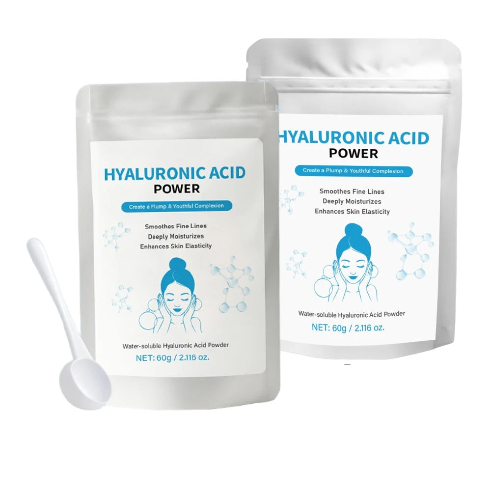 60g Hyaluronic Acid Powder + Spoon | DIY Hydrating Serum DIY Serum Powder Oasis Select 2PCS