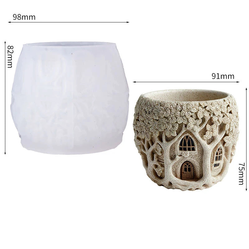 Elf Treehouse Silicone Mold – Resin, Candle & Plaster DIY