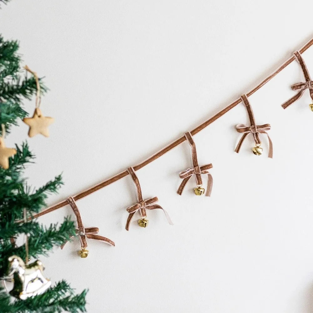 Christmas Celebrations Light Brown Bell Ornaments Christmas Festive Accents Iron Bell Details Light Green Shade Oasis Select