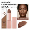 Lakerain Bronzer Cream Stick 3D Makeup Effect Improve Fine Lines Brightening & Grooming 2 IN 1 Bronzer Cream for All Skin Types Oasis Select Medium dark