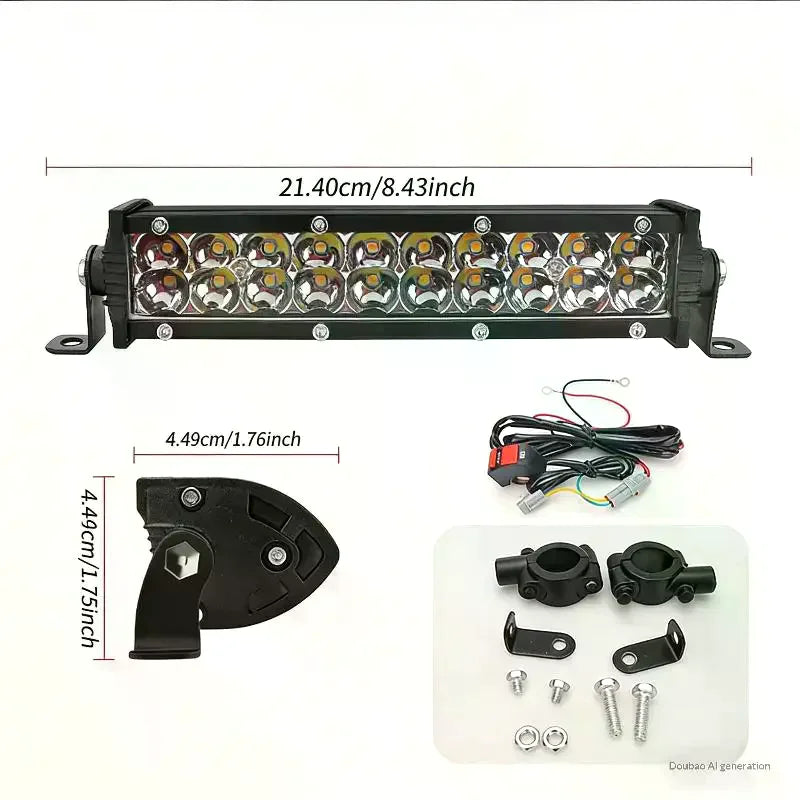 8.5 Inch Slim LED Light Bar For Truck Tractor, Small LED Pods Off Road Driving Auxiliary Fog Lights 60W 6000lm, Waterproof Oasis Select