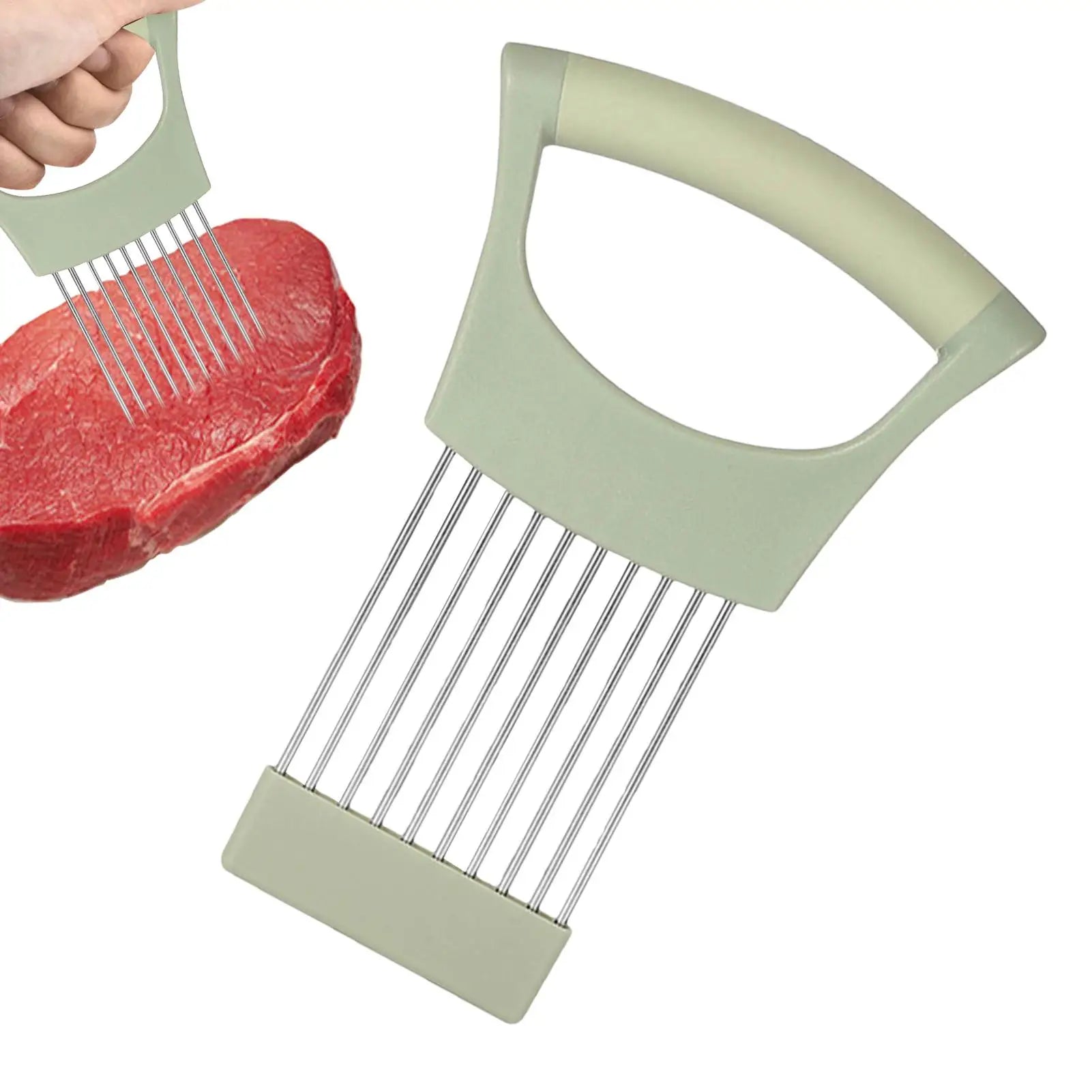 Onion Slicer stainless steel potato chip onion holder Tomato Onion Slicer Holder Vegetables Cutting Fork Kitchen Gadgets Oasis Select