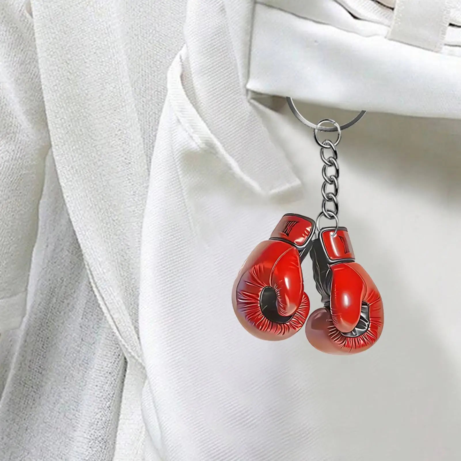 Boxing Gloves Key Rings 2D Acrylic Bag Charm Boxing Keychain Exquisite Creative Design Adults Kids Fitness Backpack Decoration Oasis Select