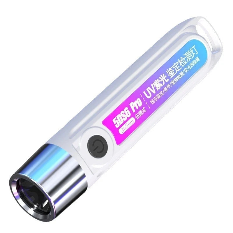365/395nm UV Flashlight Rechargeable Mini Violet Torch Portable Ultraviolet Cat Tinea Money Ore Marker Inspection Flashlights Oasis Select 5DS6(UV 365nm)